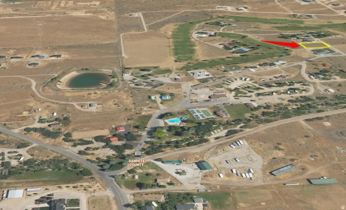 Aerial view of property's location