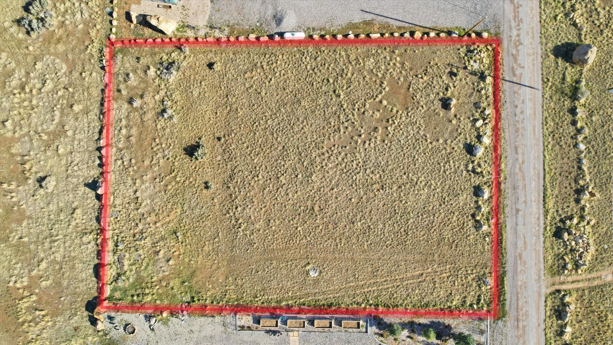 Aerial Boundary Map. Illustrating the property's perimeter as defined by survey data