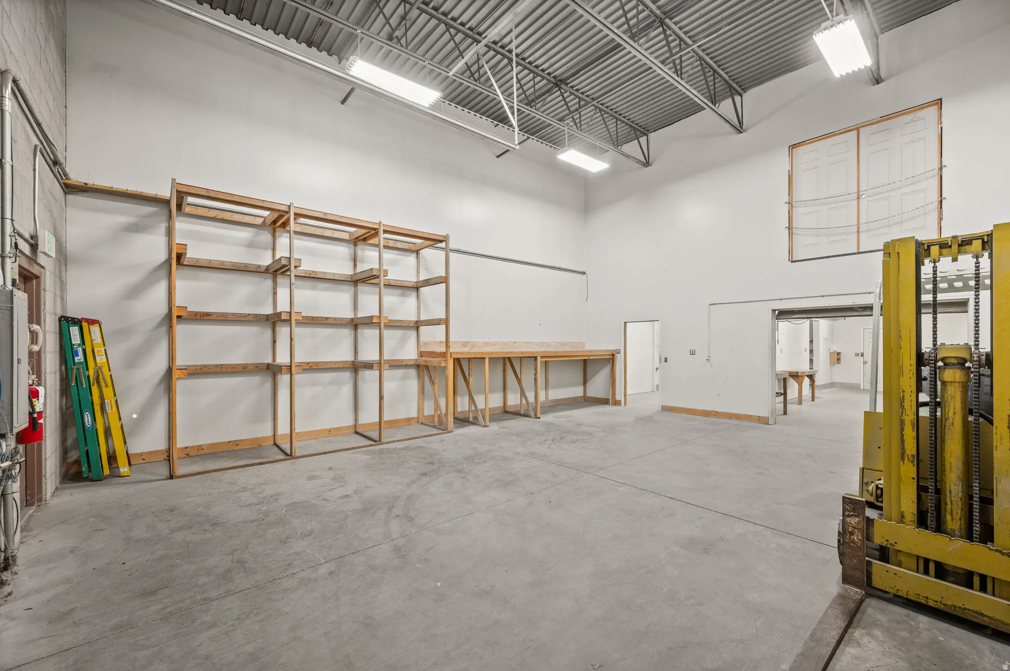 Garage with baseboards