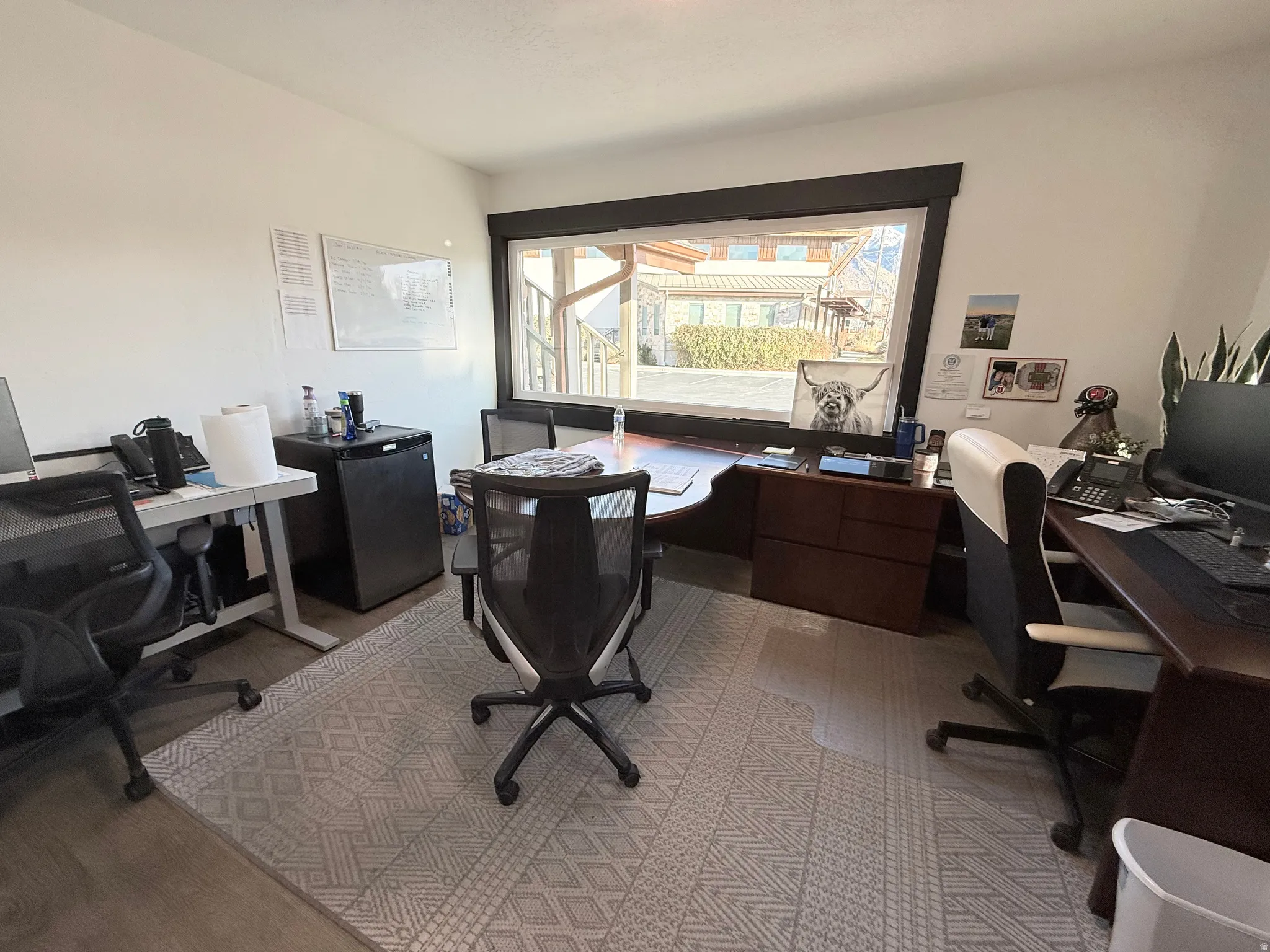 Office featuring light wood-type flooring