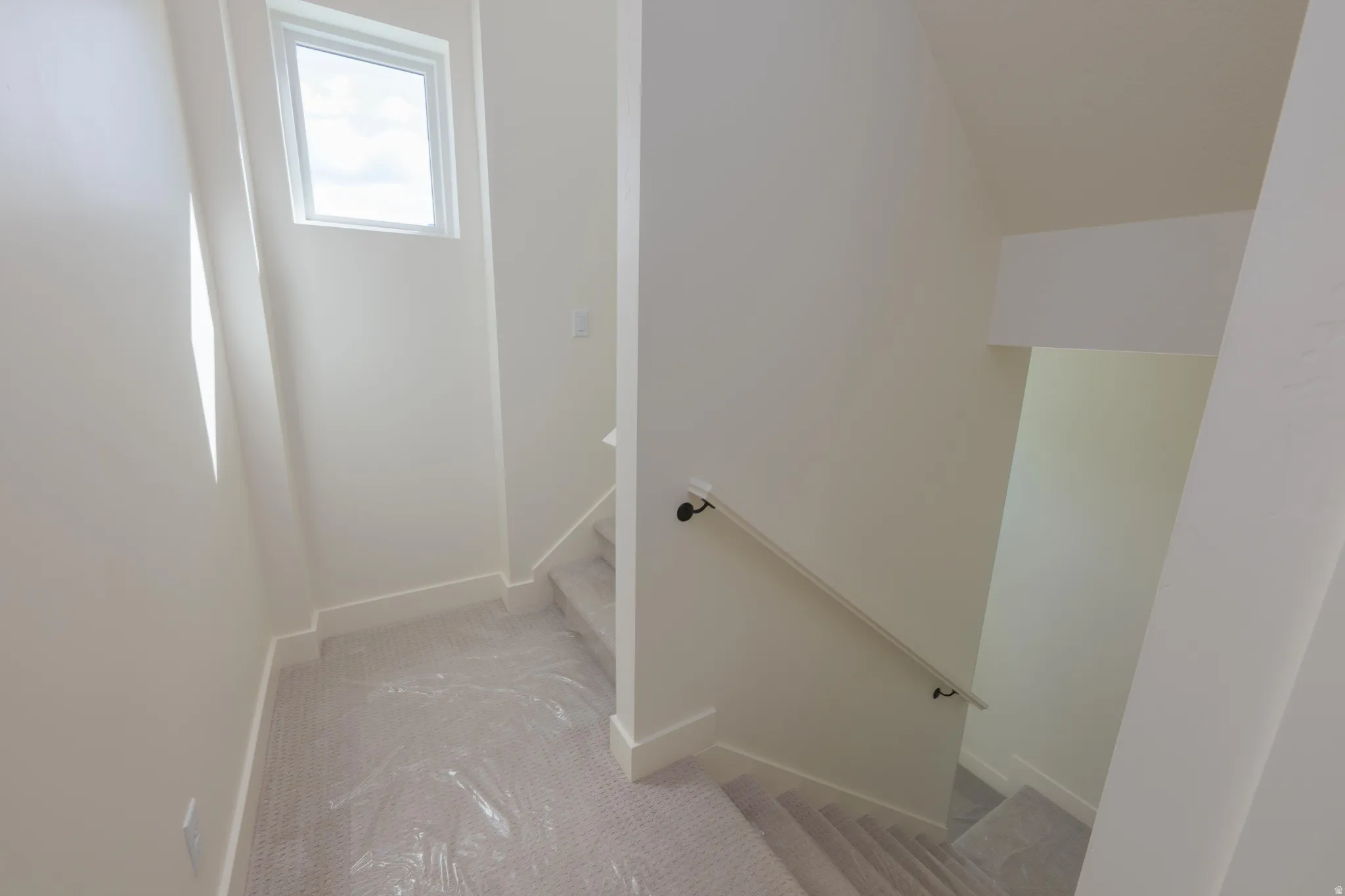 Stairs with baseboards