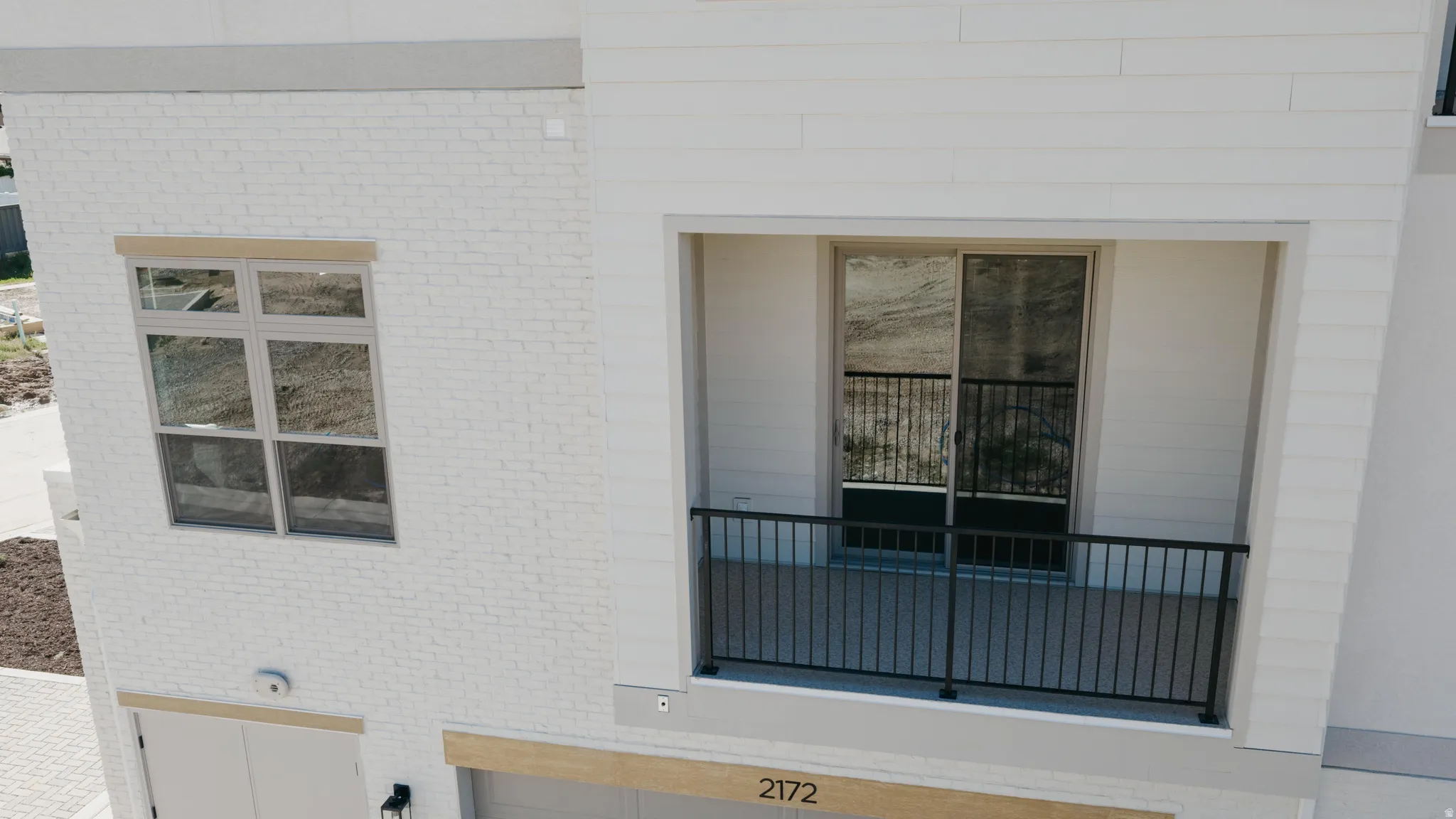 Exterior view of brick siding