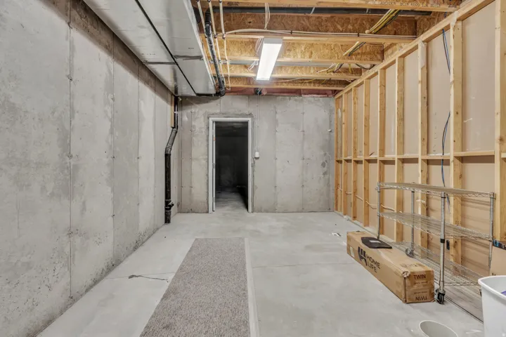 View of unfinished basement