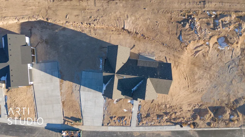 View from above of property