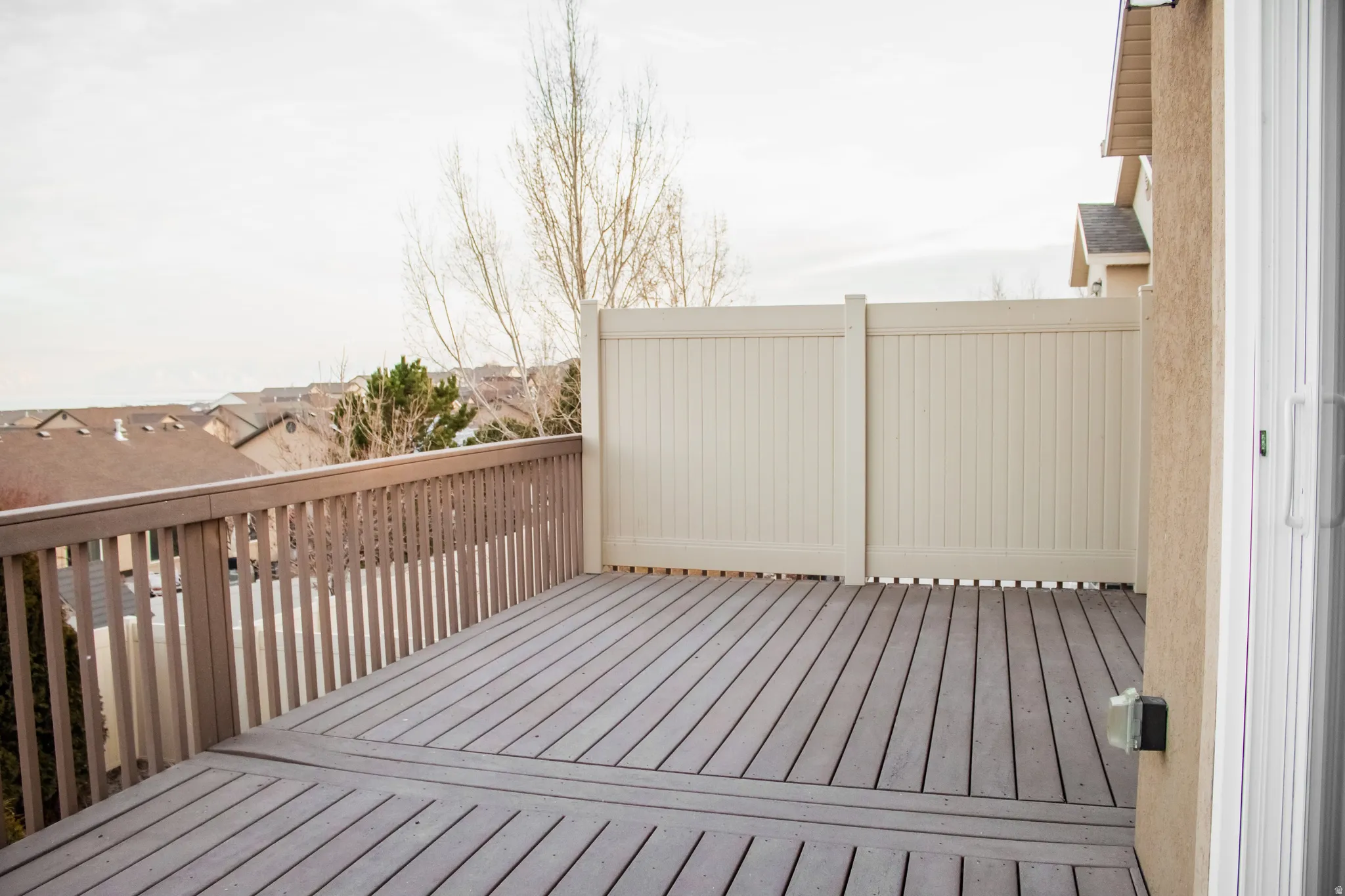 View of wooden terrace