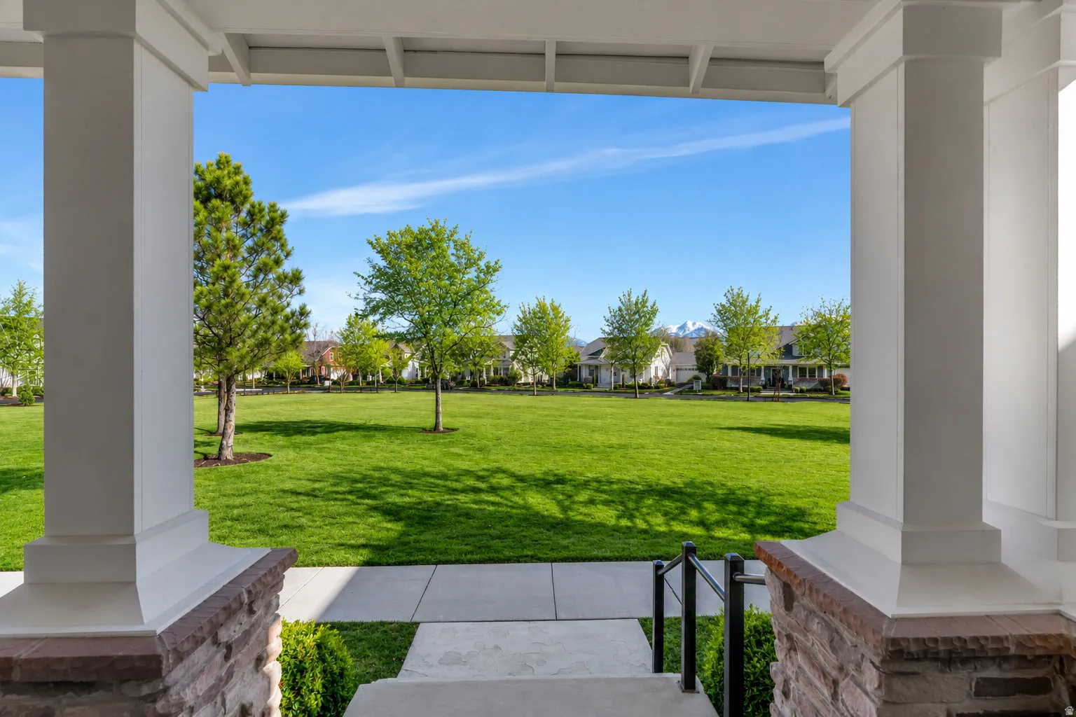 Enjoy unobstructed views from your covered front porch.