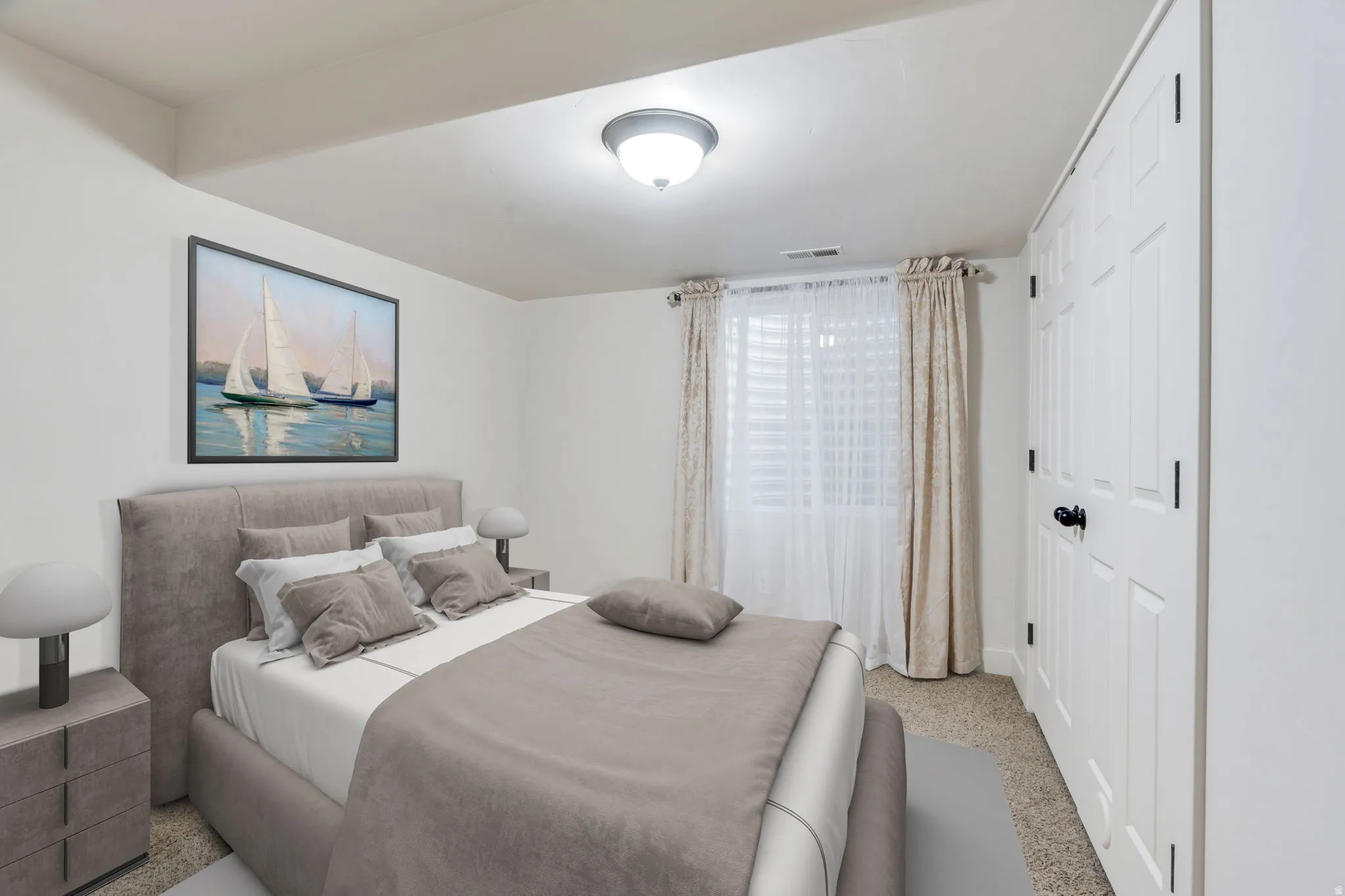 Another large basement bedroom providing versatile living options for family, guests, hobbies, fitness equipment, or work-from-home needs.