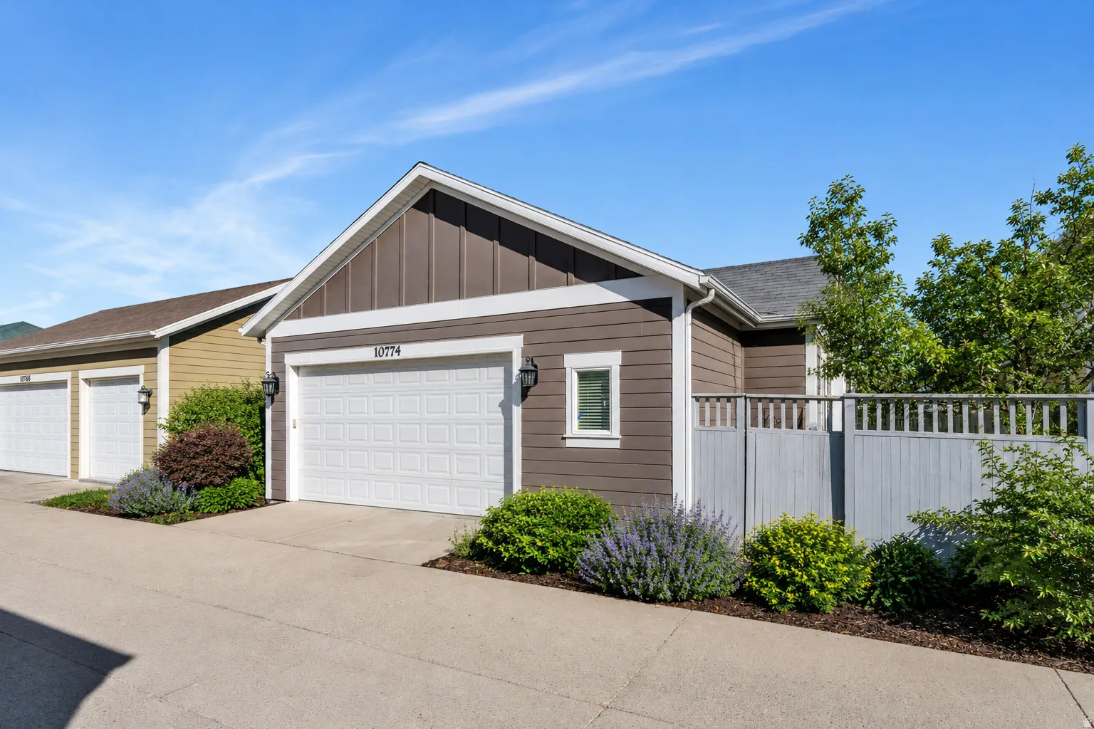 2 car garage, with extra width for storage.