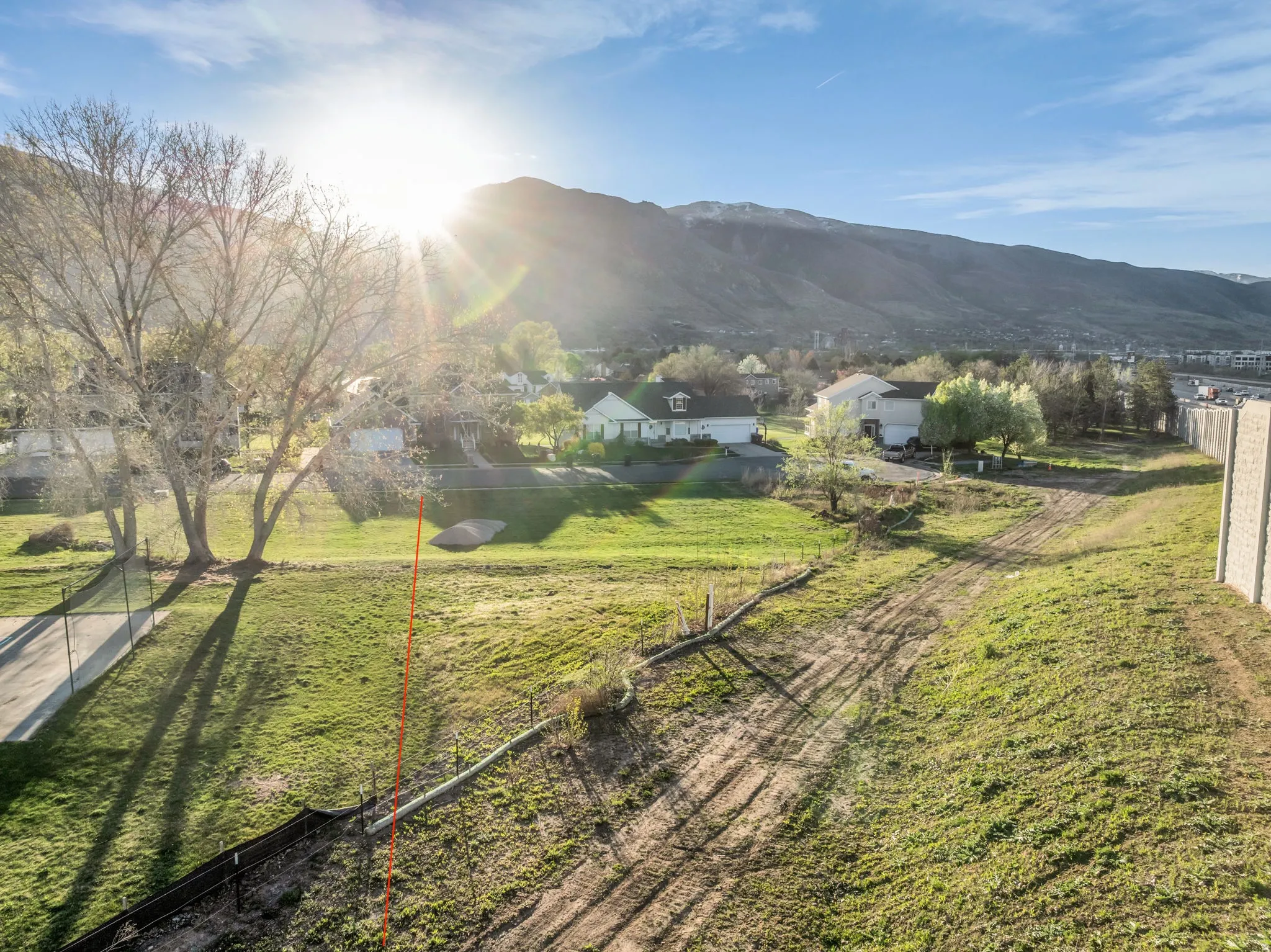 View of yard featuring a mountain view and a residential view