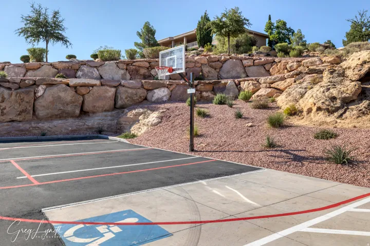 View of basketball court