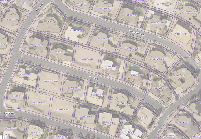 Map / location featuring property boundaries highlighted