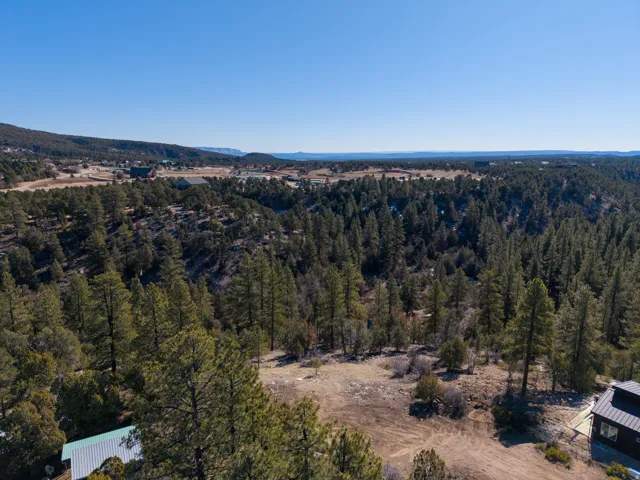 Aerial view of property and surrounding area with mountains
