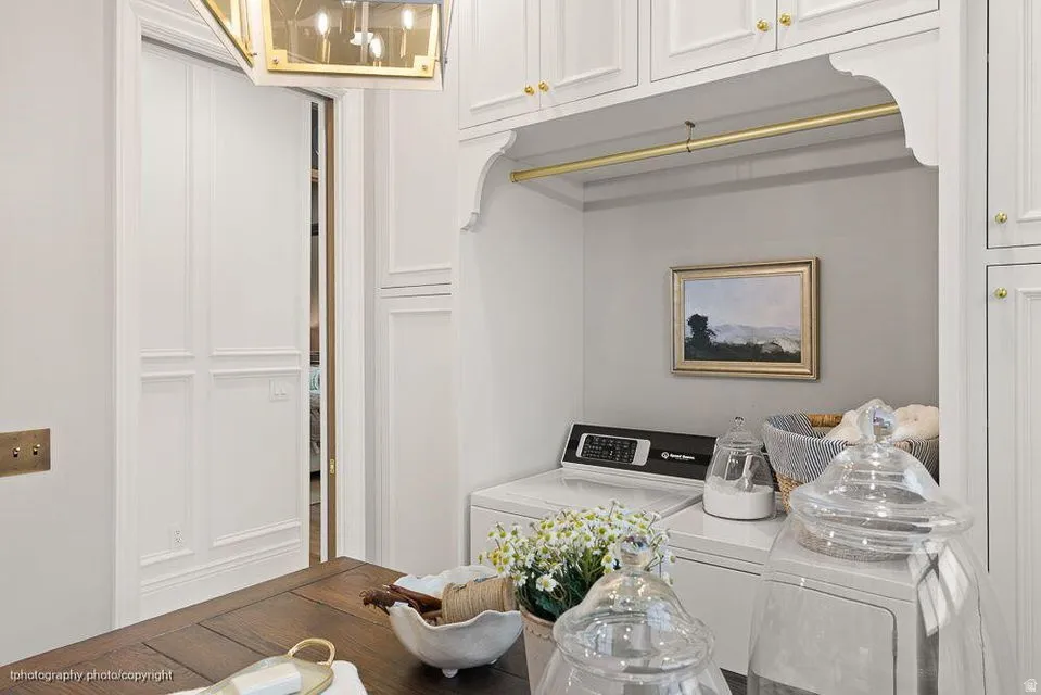 Laundry area featuring washing machine and dryer