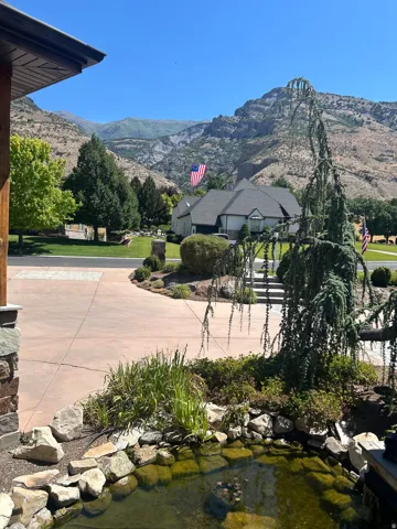 View of 450lb flag in Pleasant grove Canyon