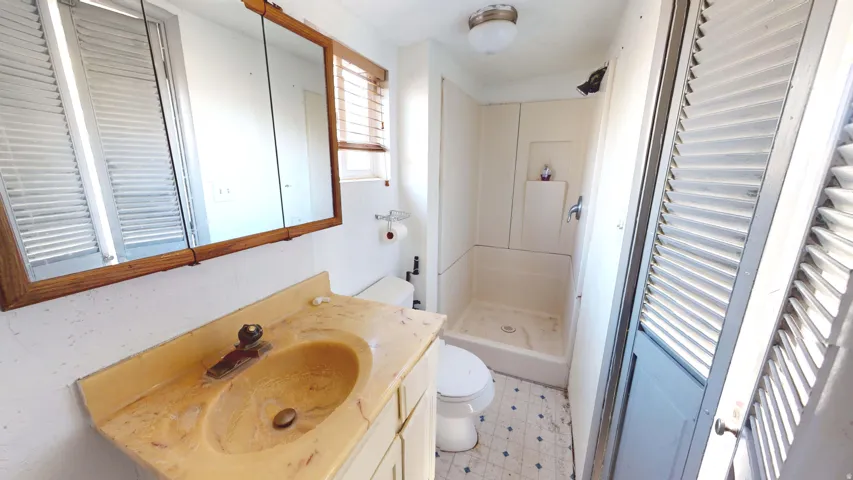 She-shed includes a 1/2 bath.
