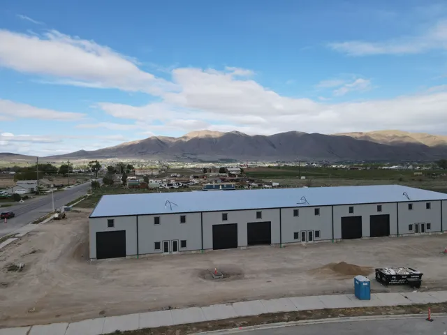 View of building exterior with a mountain view