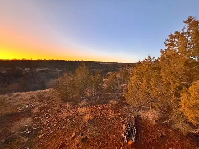 Sunset over Bears Ears, view from parcel