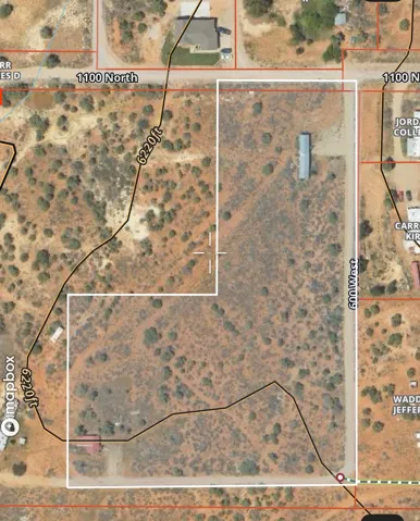 Aerial view of property's location featuring approx. property outline - flexible with contract and new survey.