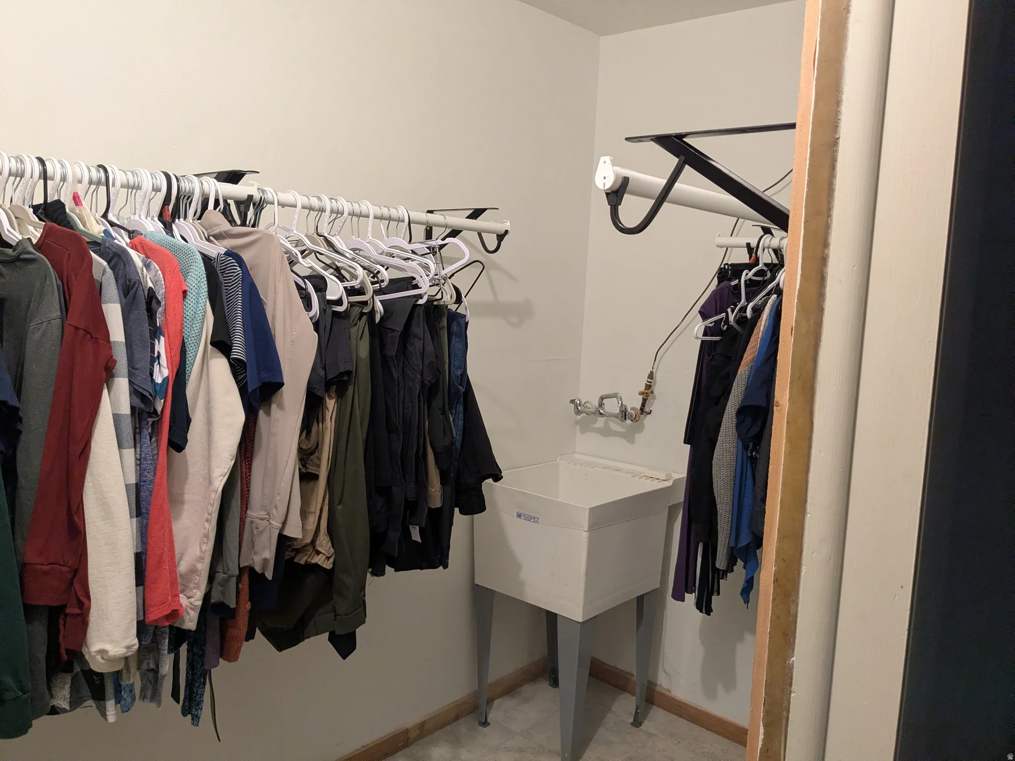 View of walk in closet