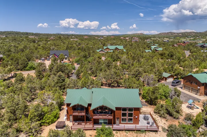 View from above of property