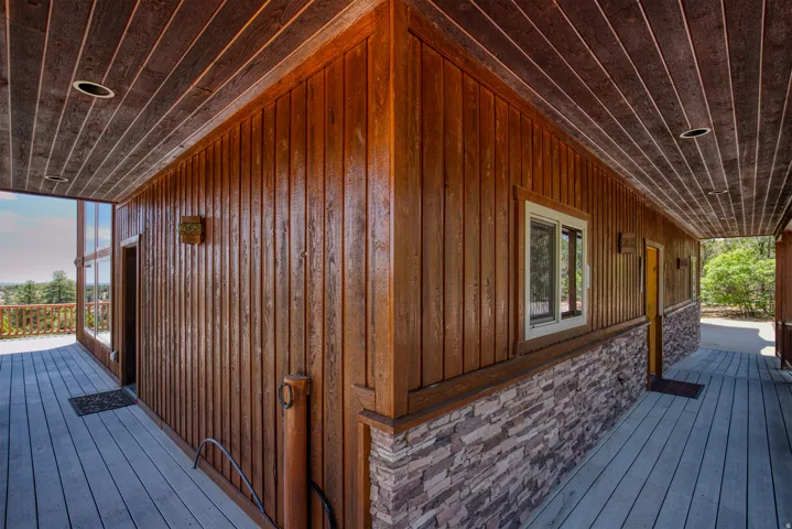 View of wooden porch