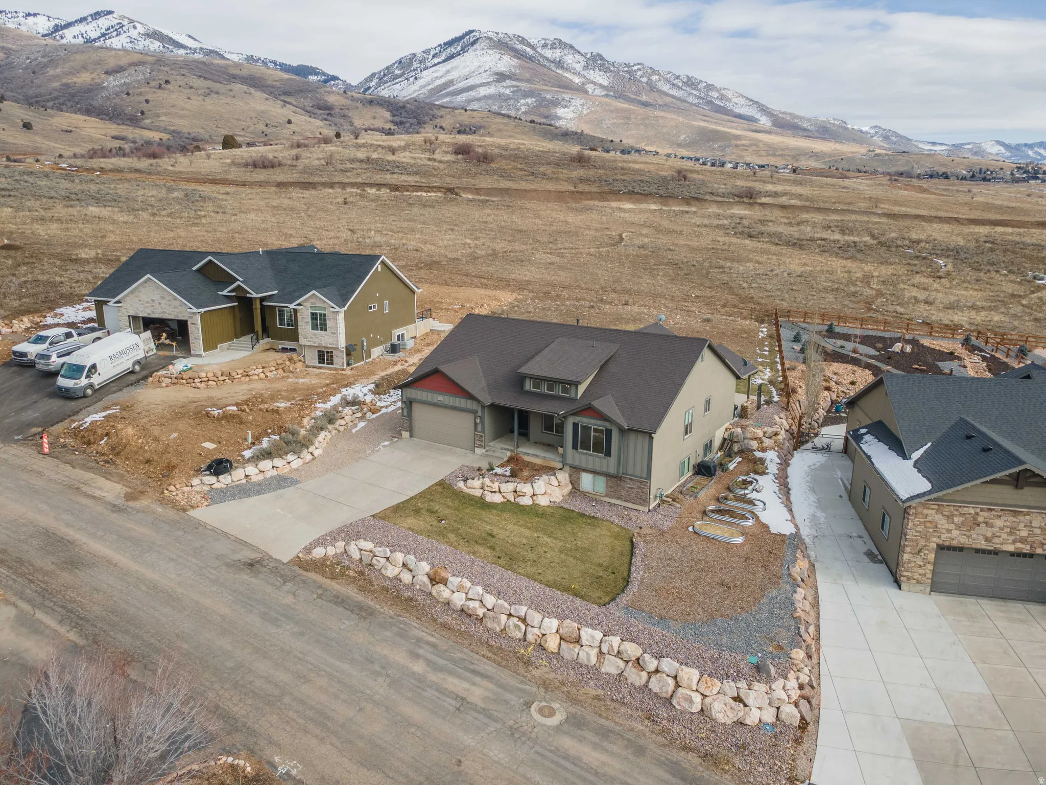 Drone / aerial view of mountains