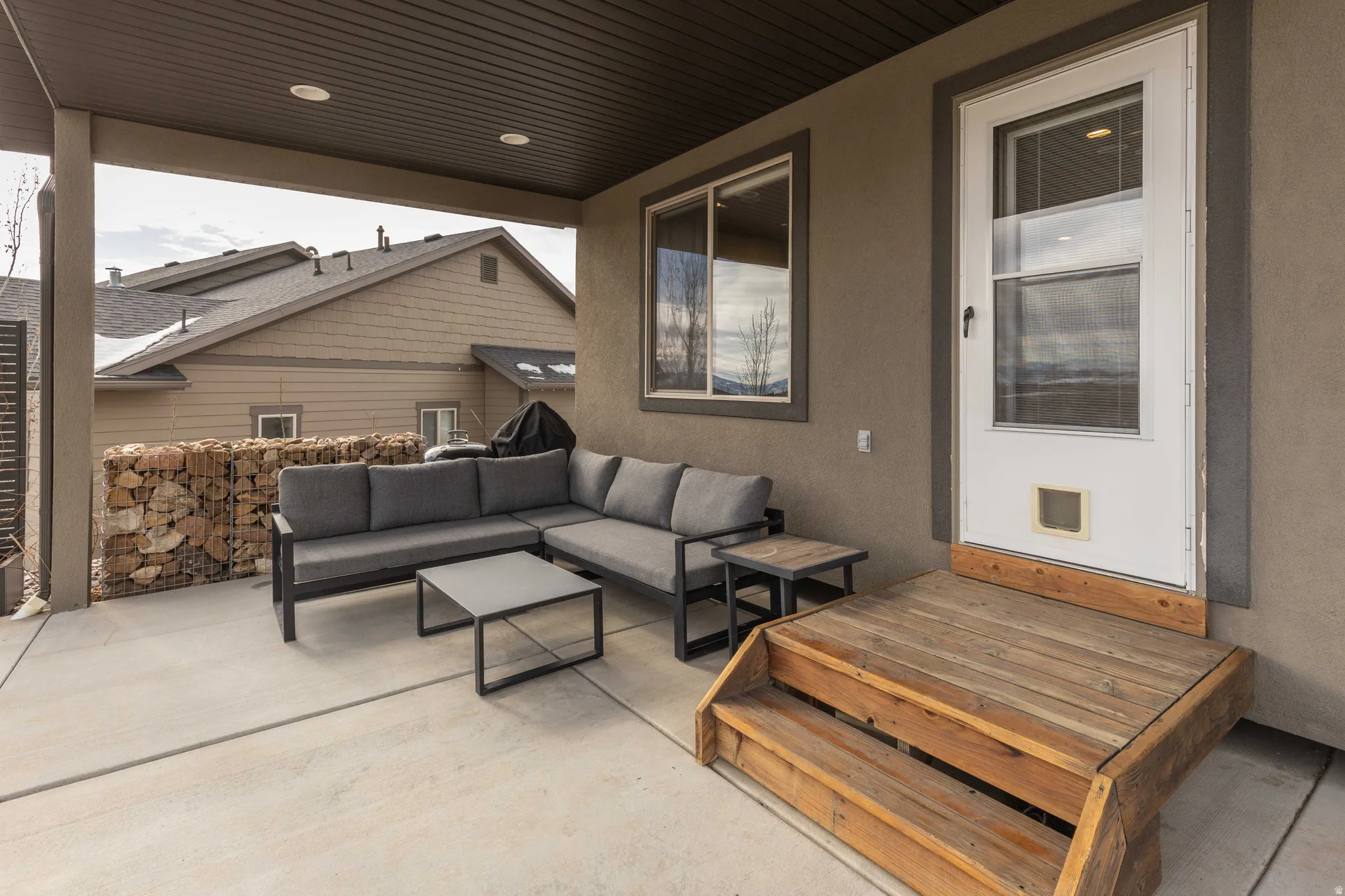 View of patio featuring outdoor seating