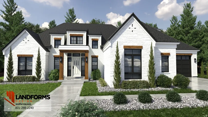 Transitional home plan featuring a possible design that fits nicely on this lot.
