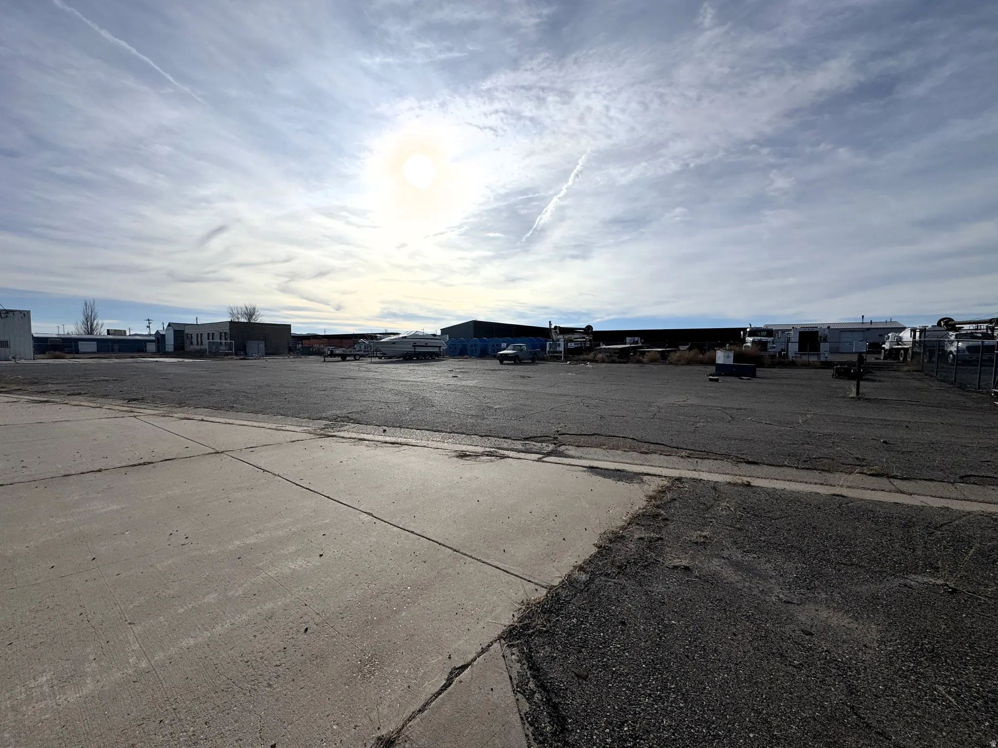 View of uncovered parking lot