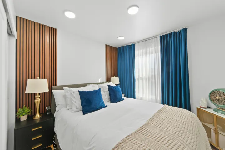 Bedroom with recessed lighting