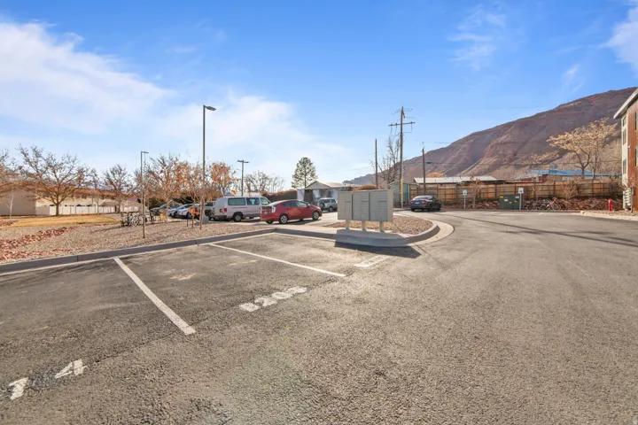 View of uncovered parking lot