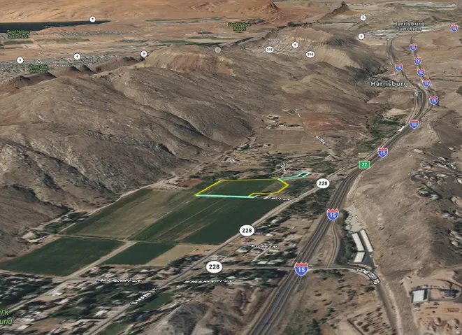 Aerial view of property's location