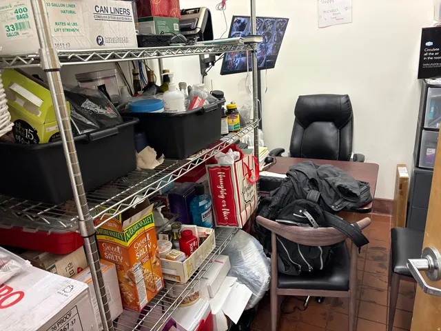 View of storage room