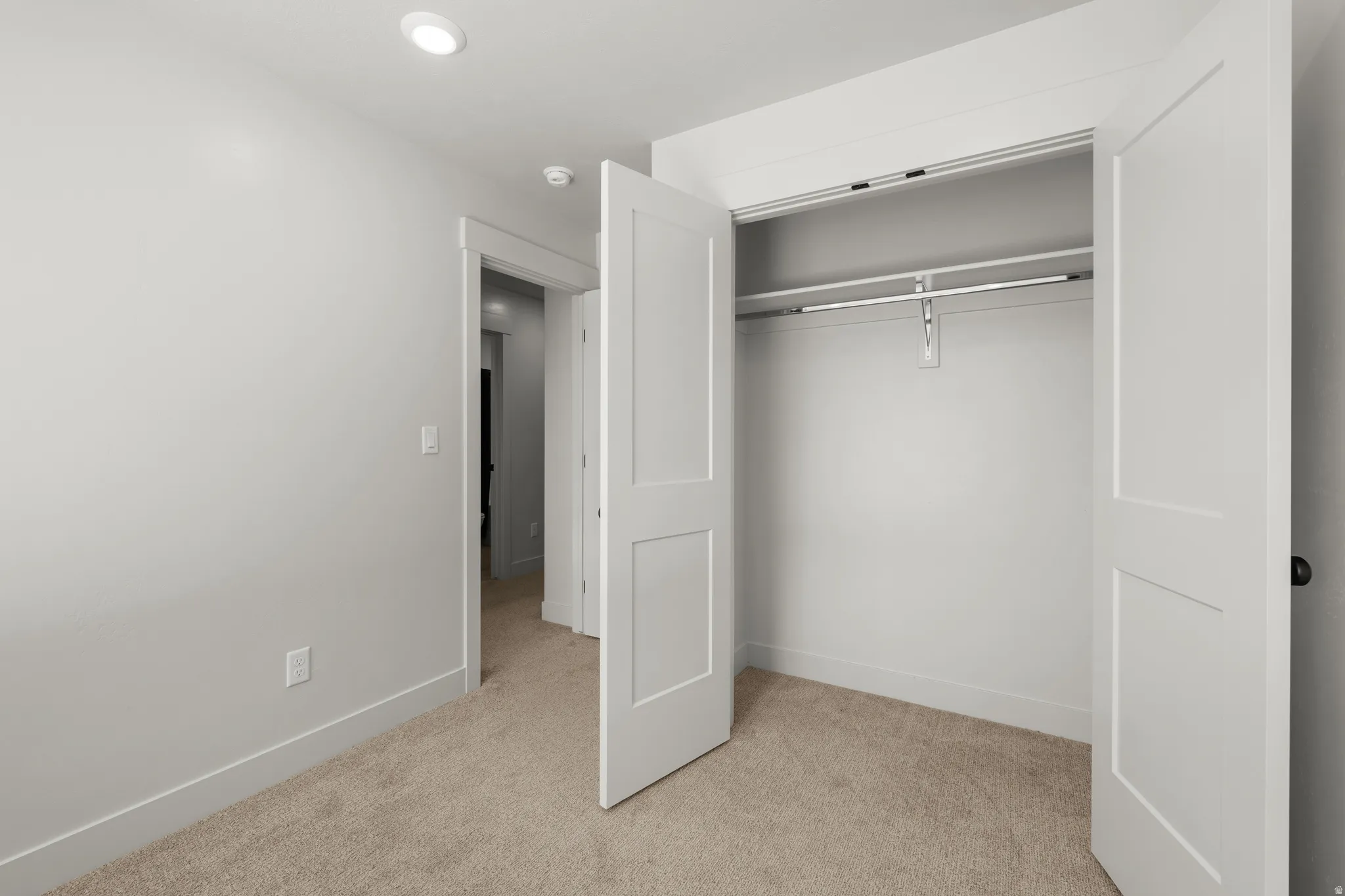 View of closet in bedroom 1