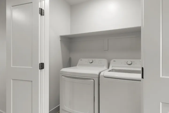 Laundry area with washing machine and dryer