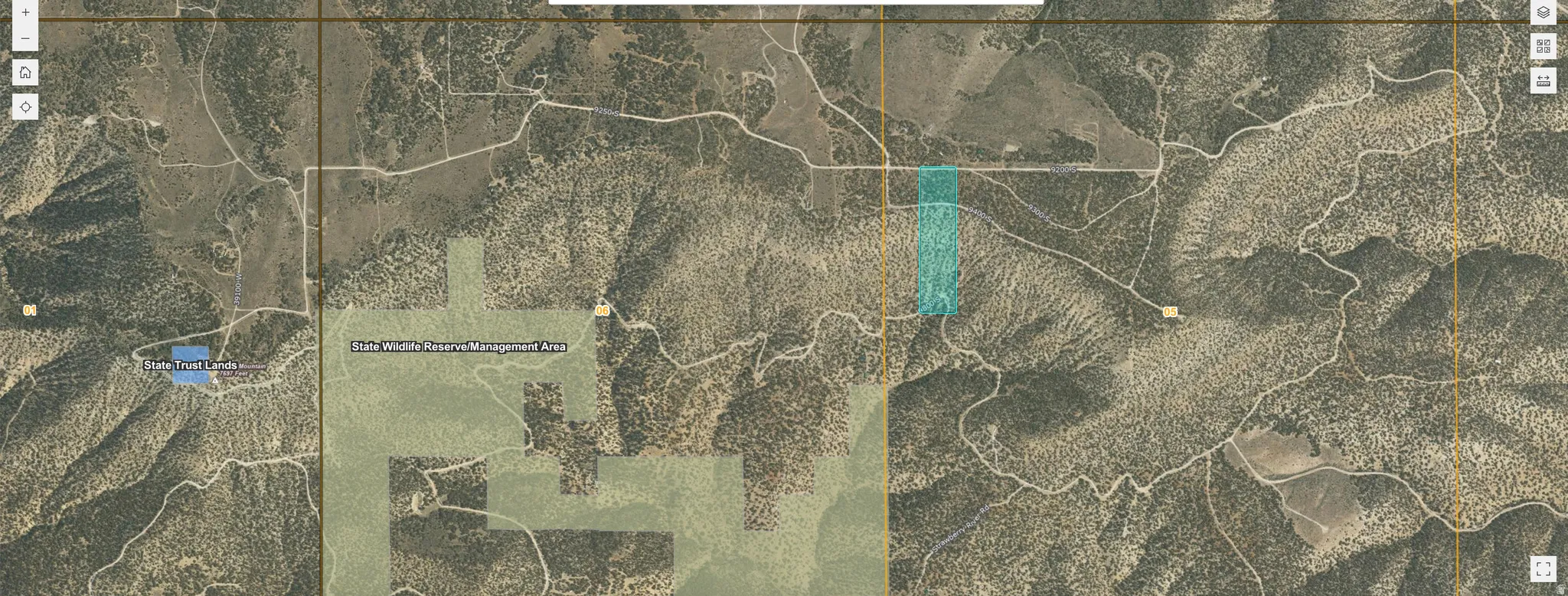 Map / location featuring property parcel outlined