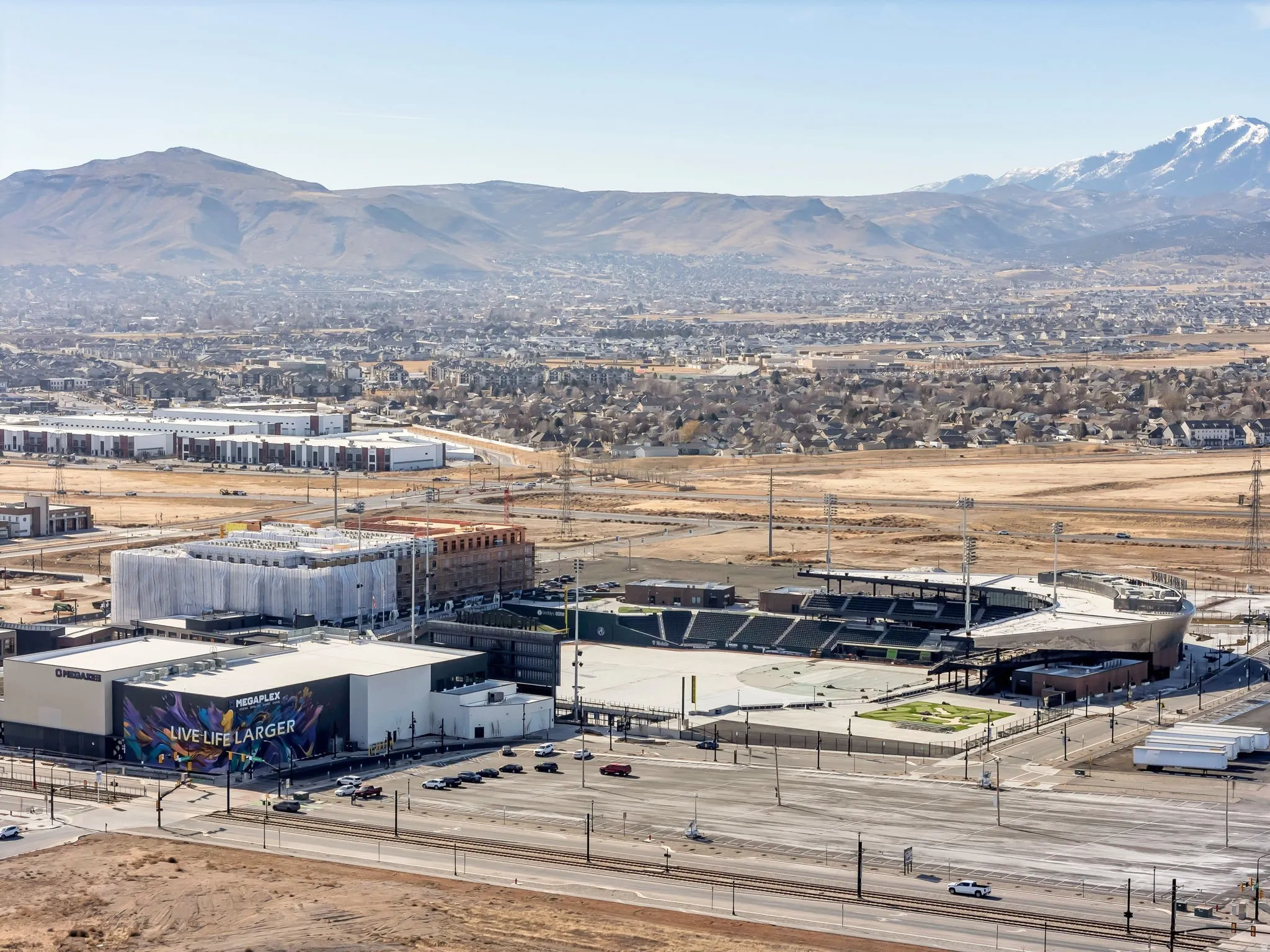 Bird's eye view of mountains