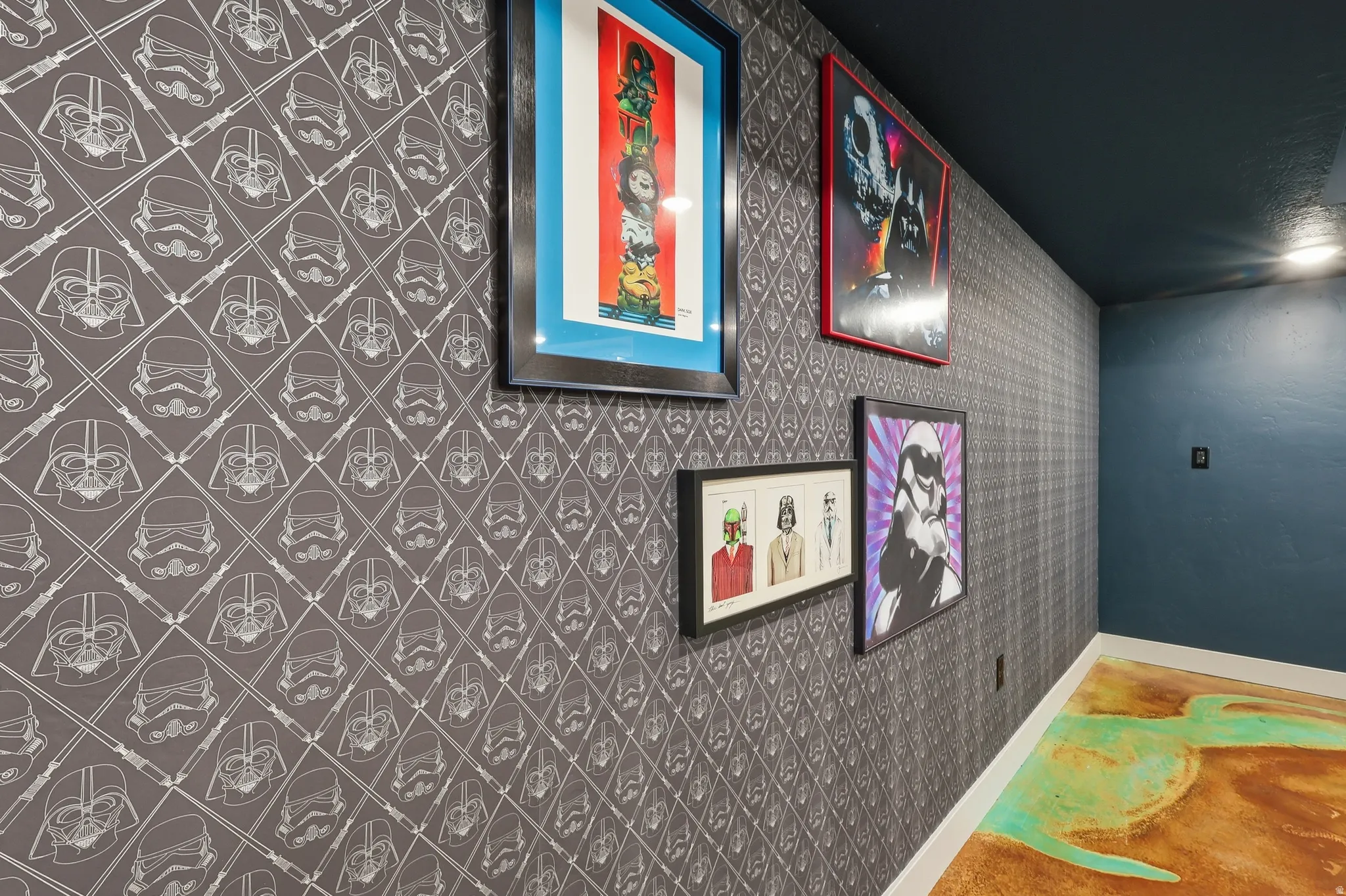 Detailed view of wallpaper.