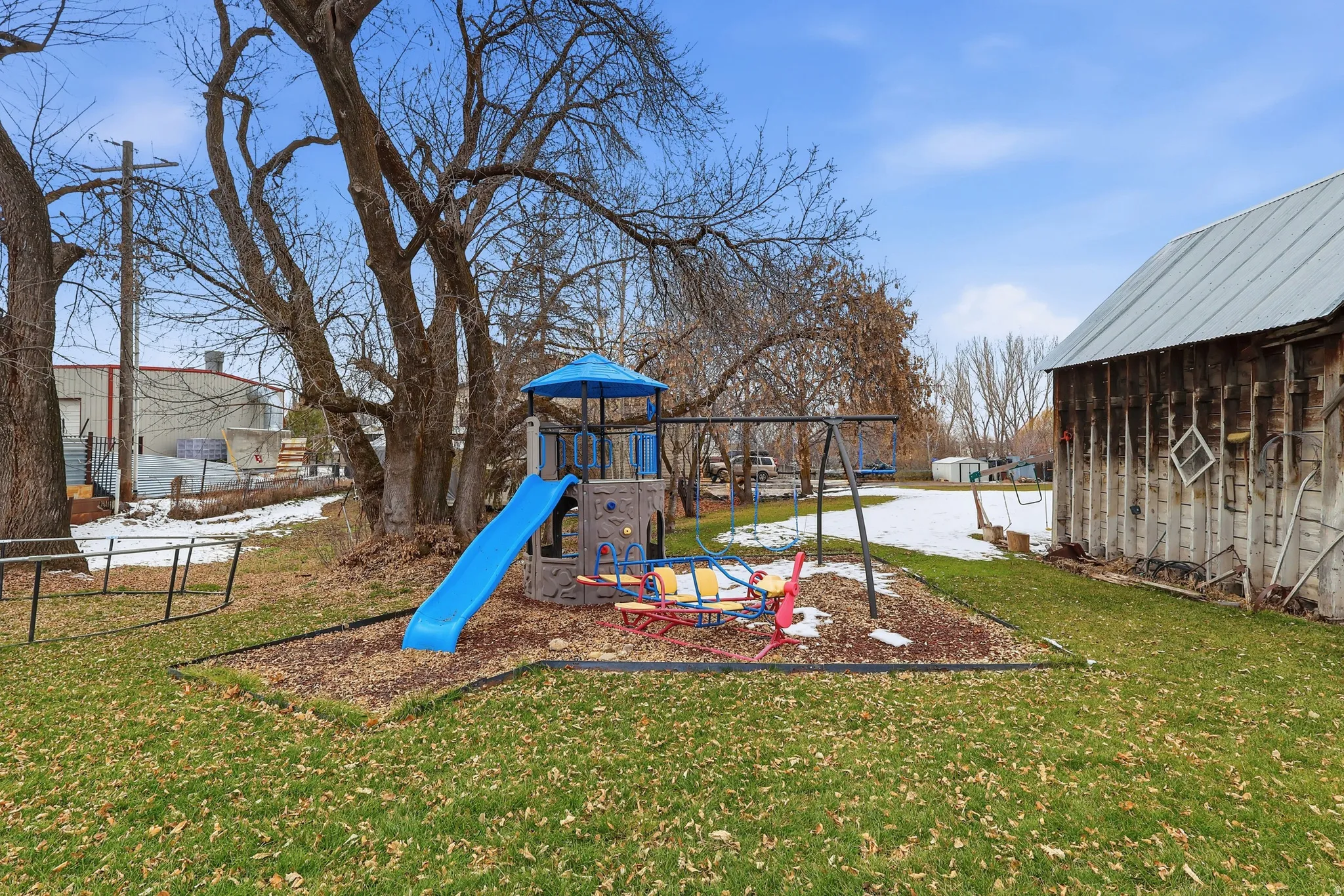 View of jungle gym featuring a yard