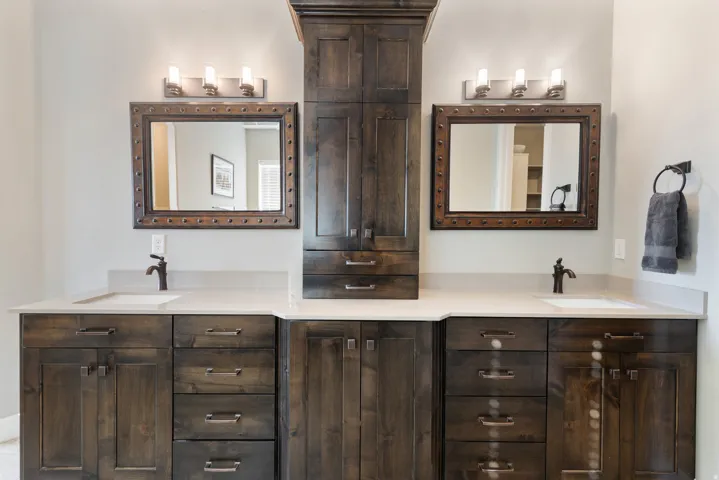Bathroom featuring double vanity