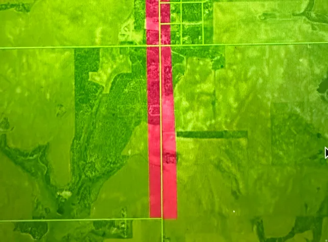 San Juan Zoning - Green is Agricultural and pink is Community Commercial