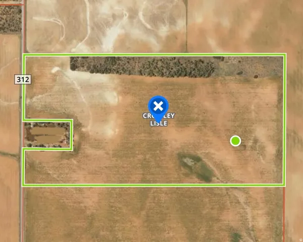 Parcel has been divided and the treed section (15 acres) is not included