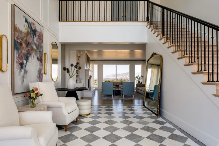 Marble tile entry