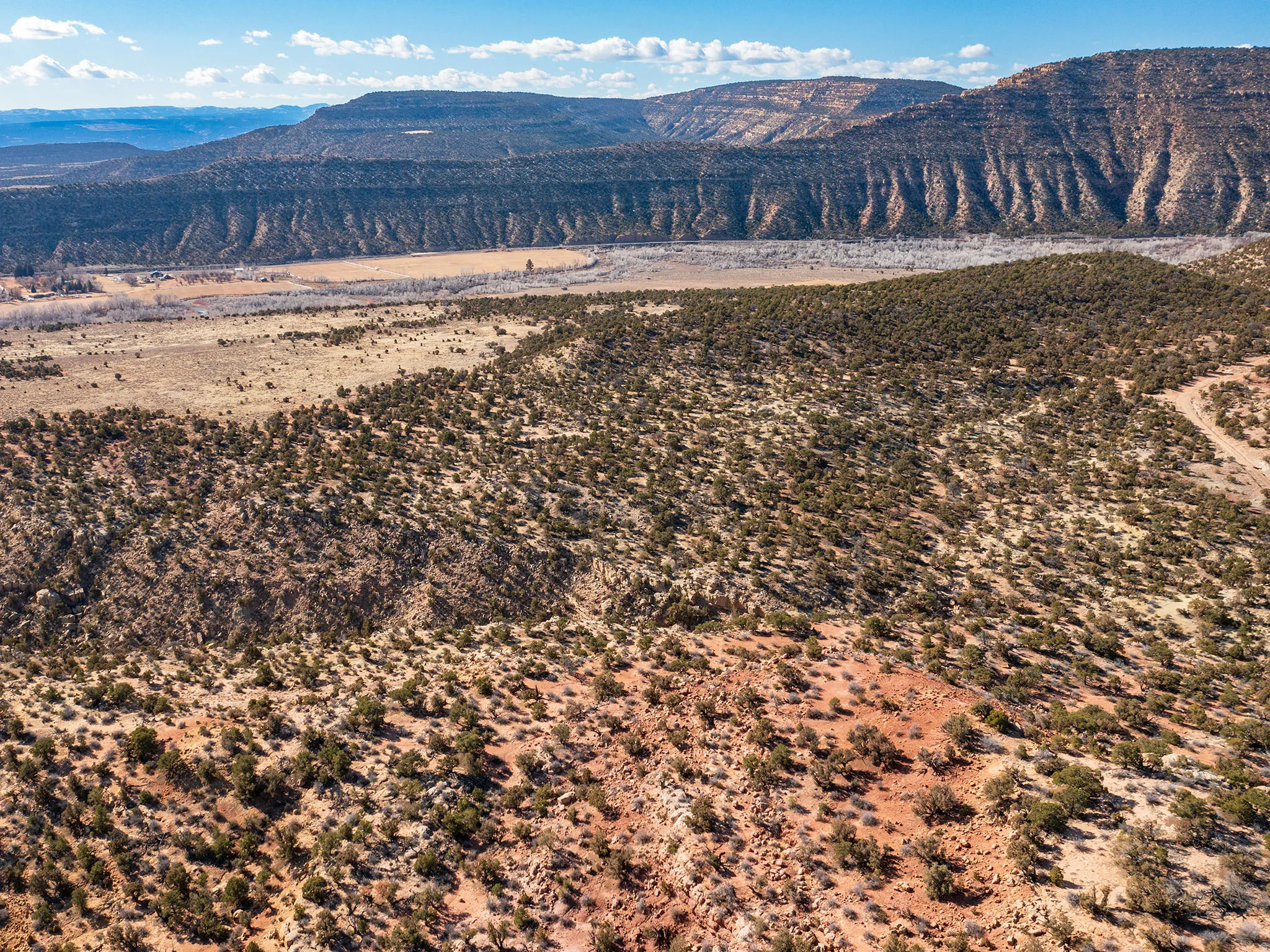 View of mountain background with a desert landscape