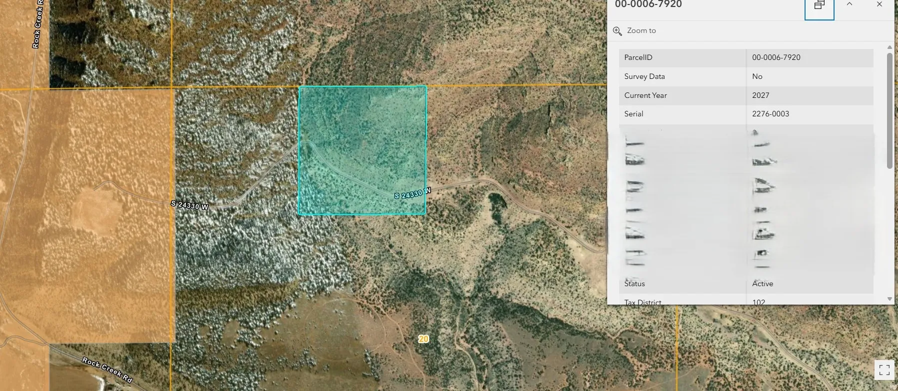 Map / location featuring property boundaries highlighted