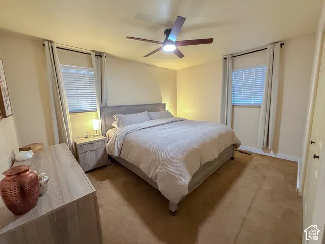 Master Bedroom with remote controlled ceiling fan