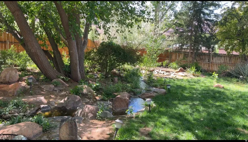 Backyard oasis - with the sound of running water