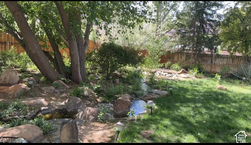 Backyard oasis - with the sound of running water