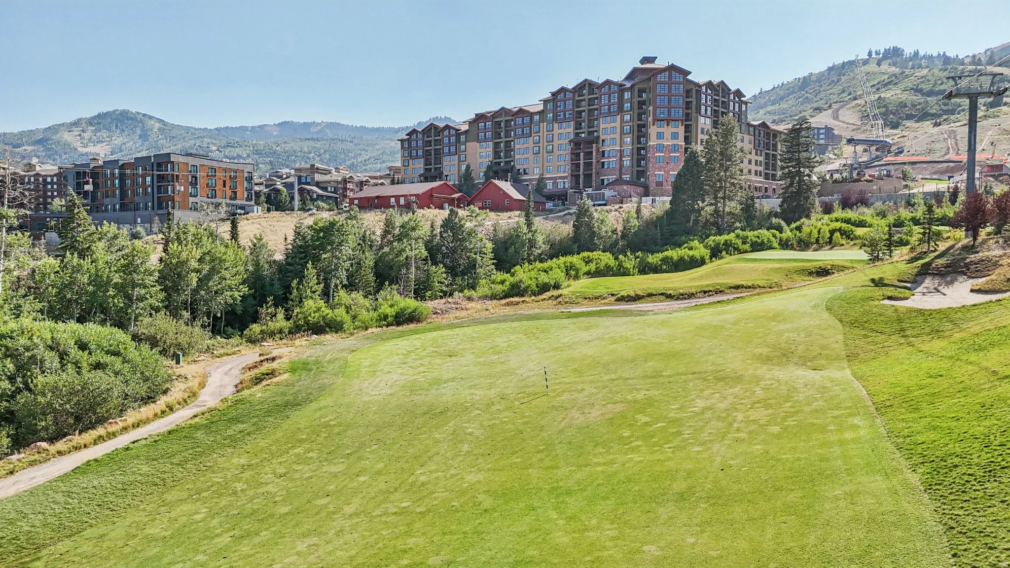 View of community featuring a mountain view and golf course view