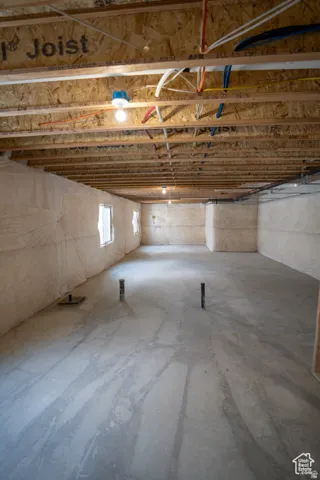View of below grade area